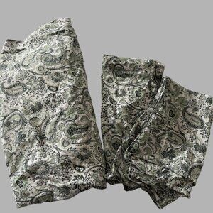 IKEA Rodgersia Green Paisley King Duvet Set (Includes Shams)